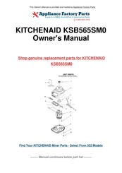 KitchenAid KB565 Instructions Et Recettes