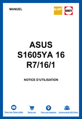 Asus S1605YA 16 R7/16/1 Manuel Électronique