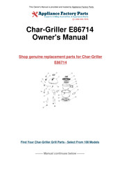 Char-Griller E86714 Guide Du Propriétaire