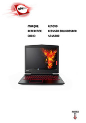 Lenovo LEGY520 80WK005BFR Guide De L'utilisateur