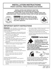 Frigidaire FGGH3047VD Instructions D'installation