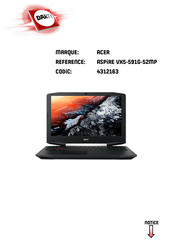 Acer Aspire VX5-591G Manuel D'utilisation