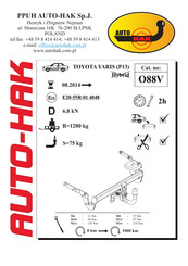 AUTO-HAK O88V Instructions De Montage