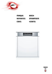 Bosch SMI68MS07E Mode D'emploi