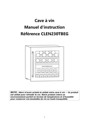 Caviss CLEN230TBEG Manuel D'instructions