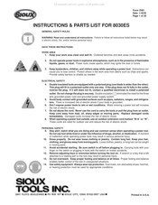 SIOUX 8030ES Manuel D'instructions