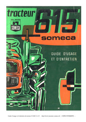 Fiat SOMECA 615 Guide D'usage