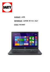 Acer E5-511-26LY Manuel D'utilisation