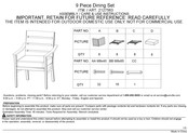 Costco 2127563 Instructions D'assemblage, D'entretien Et D'utilisation