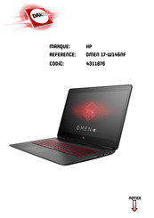 HP OMEN 17-W146NF Manuel De L'utilisateur