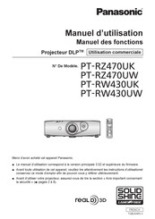 Panasonic PT-RZ470UW Manuel D'utilisation