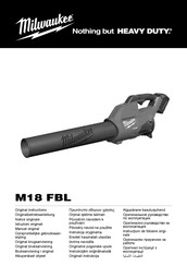 Milwaukee M18 FBL Notice Originale