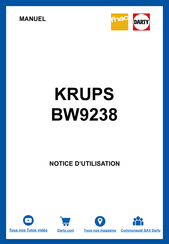 Krups BW9238 Notice D'utilisation