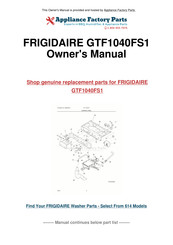 Frigidaire Gibson GTF1040FS1 Guide De L'utilisateur