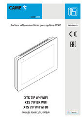 CAME XTS 7IP BK WIFI Manuel Pour L'utilisateur