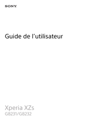 Sony G8231 Guide De L'utilisateur