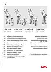 KWC F3 Série Notice De Montage Et De Mise En Service