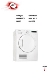 Whirlpool DDLX 90112 Consignes D'installation, Utilisation Et Sécurité