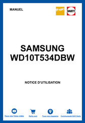 Samsung WD10T534DBW Manuel D'utilisation