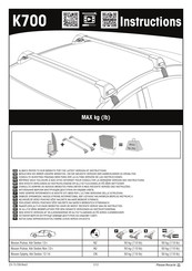 Prorack K700 Manuel D'instructions