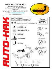 AUTO-HAK G72V Instructions De Montage