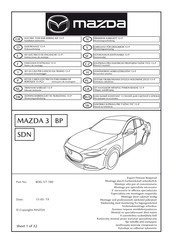 Mazda BDEL-V7-780 Notice De Montage