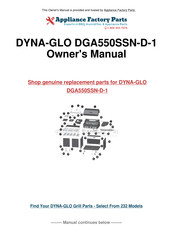 Dyna-Glo DGA550SSN-D-1 Mode D'emploi