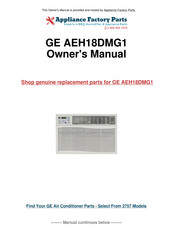 GE AEH18DMG1 Manuel D'utilisation Et Instructions D'installation