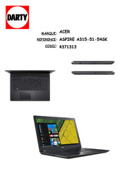 Acer Aspire A315-51-54SK Manuel D'utilisation