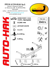 AUTO-HAK D41A Instructions De Montage