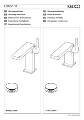 KEUCO Edition 11 51102 030000 Instructions D'installation