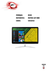 Acer ASPIRE U27-880 Manuel D'utilisation