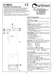 Seitron IT R011 Mode D'emploi