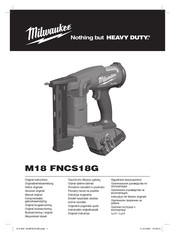 Milwaukee M18 FNCS18G Notice Originale