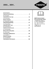 Mesto 3591 Série Mode D'emploi