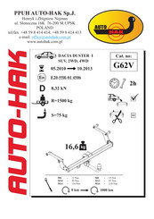 AUTO-HAK G62V Instructions De Montage