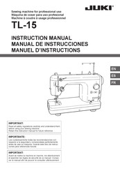 JUKI TL-15 Manuel D'instructions