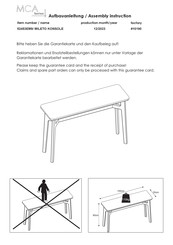 MCA furniture BANTRY 52453EM9 Instructions D'installation