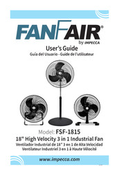 Impecca FanFAir FSF-1815K Guide De L'utilisateur