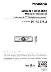 Panasonic PT-RZ475U Manuel D'utilisation