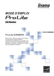 Iiyama ProLite E1908WS Mode D'emploi