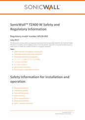 SonicWALL APL28-0B5 Manuel D'instructions