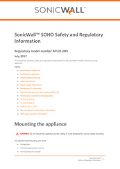 SonicWALL SOHO Manuel D'instructions