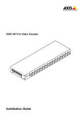 Axis M7116 Guide D'installation