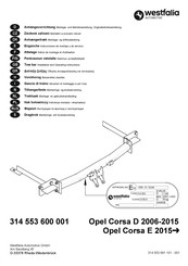 Westfalia Automotive 314 553 600 001 Notice De Montage Et D'utilisation