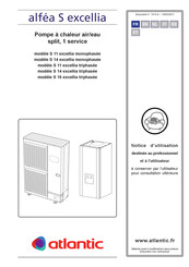 Atlantic alféa S 16 excellia triphasée Notice D'utilisation