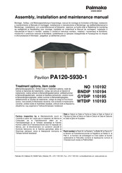 Lemeks Palmako PA120-5930-1 Assemblage, Manuel De Montage Et D'entretien