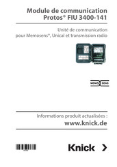 Knick Protos FIU 3400-141 Mode D'emploi