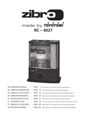 Toyotomi Zibro RC-4027 Manuel D'utilisation