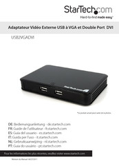 StarTech USB2VGADVI Guide De L'utilisateur